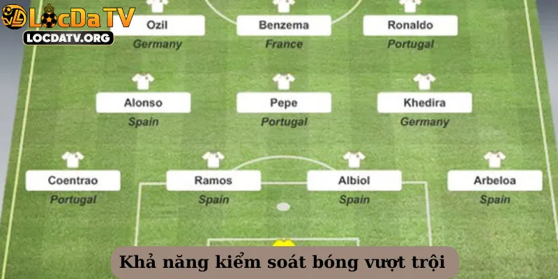 Khả năng kiểm soát bóng vượt trội 