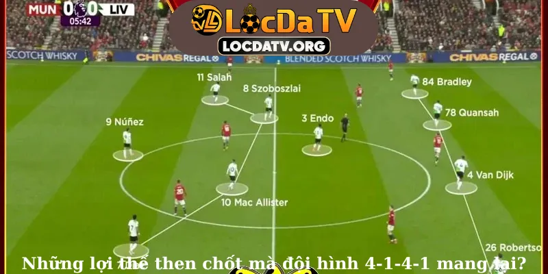 Những lợi thế then chốt mà đội hình 4-1-4-1 mang lại